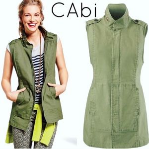CAbi Explorer Olive Green Long Length Vest